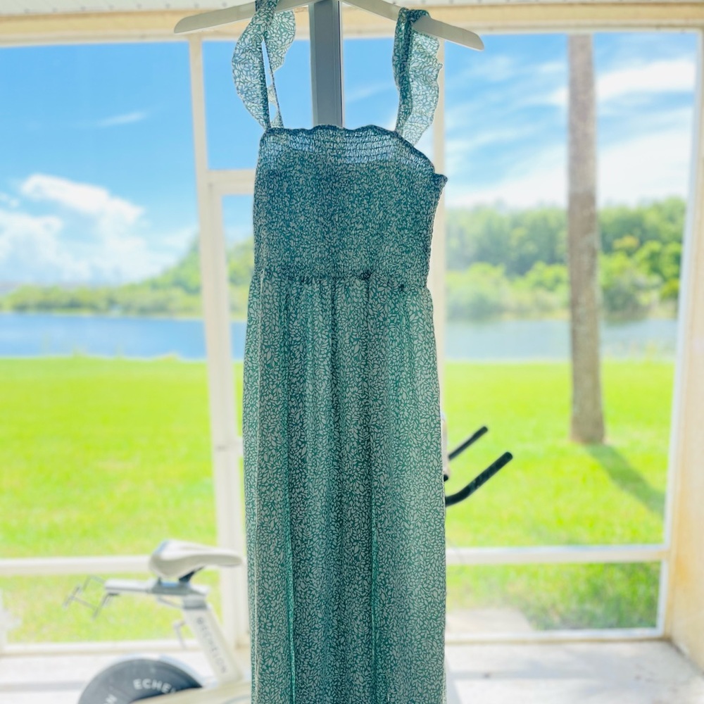 Pattern Maxi Dress with Slit